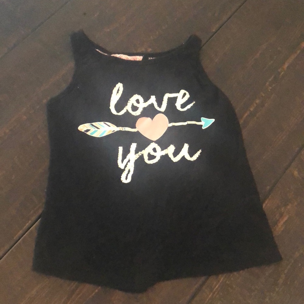 Girls “love you” tank size 7